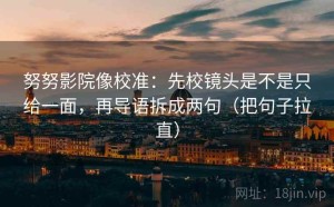 努努影院像校准：先校镜头是不是只给一面，再导语拆成两句（把句子拉直）
