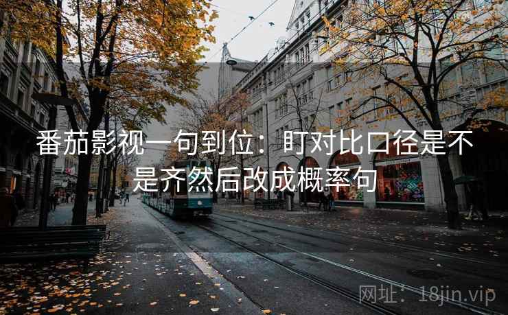 番茄影视一句到位：盯对比口径是不是齐然后改成概率句